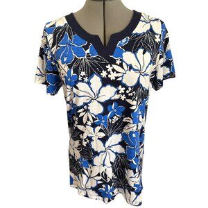 Coral Bay Bundle Of 3 Med Short Sleeve Tops Floral & Embroidered Everyday Wear